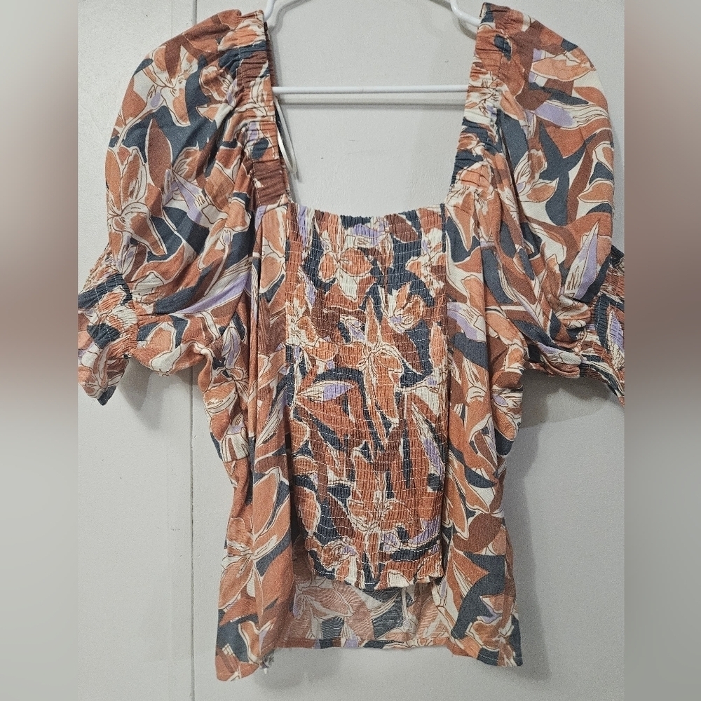 Nine West Womens Plus Size Off The Shoulder Floral Blouse! - Picture 6 of 6